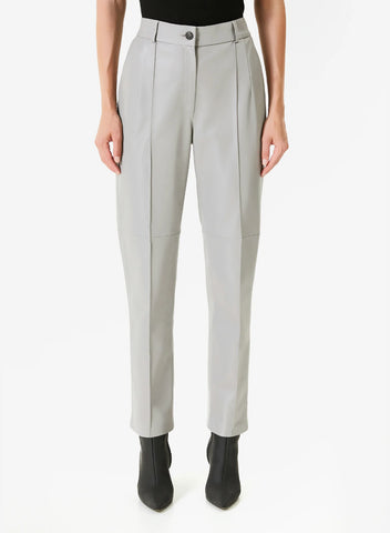 Pantalon en cuir gris