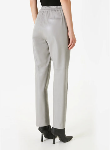 Pantalon en cuir gris